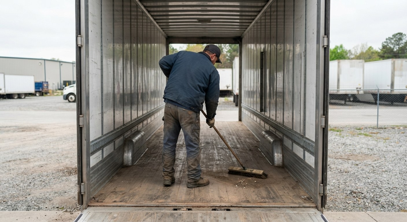 Truck at a shipping dock